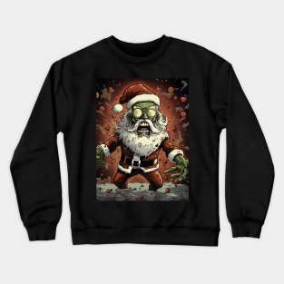 green zombie Santa Claus Crewneck Sweatshirt